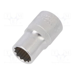 10 pcs : T4690M 13 - Socket, 12-angles,socket spanner, 1/2', Chrom-vanadium steel