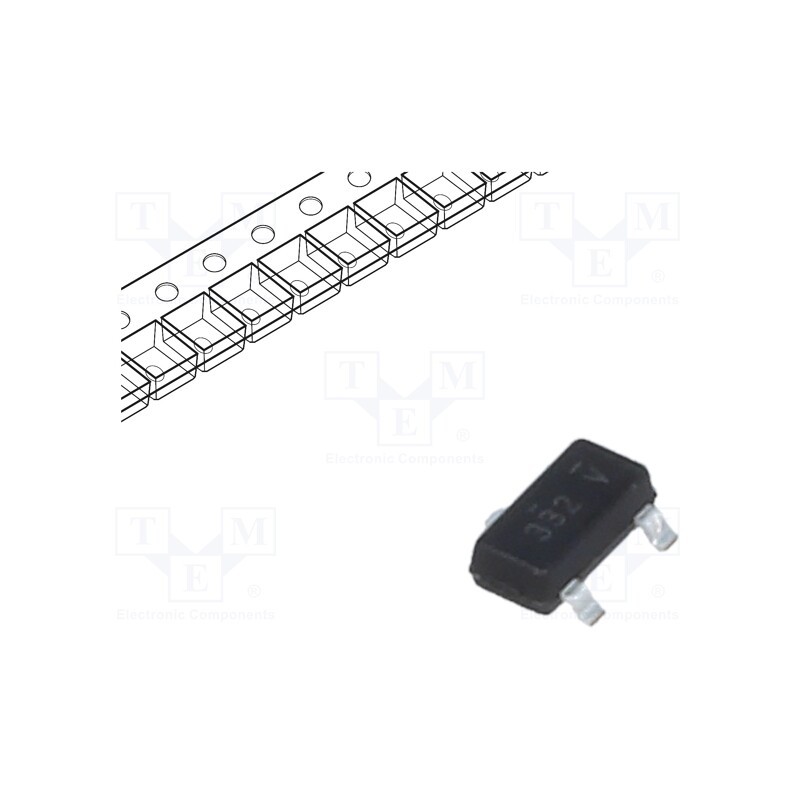 20 pcs : NDS332P - Transistor: P-MOSFET, unipolar, -20V, -1A, 0.5W, SuperSOT-3