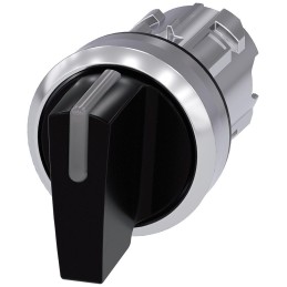 1 pcs - Siemens SIRIUS ACT Series 3 Position Selector Switch Head, 22mm Cutout, Black Handle