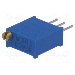 10 pcs : 3296W-1-201LF - Potentiometer: mounting, multiturn, 200Ω, 500mW, THT, ±10%, linear