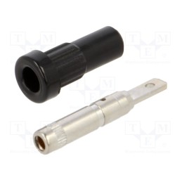 10 pcs : 23.1021-21 - Socket, 2mm banana, 10A, 30VAC, 60VDC, black, on panel, insulated