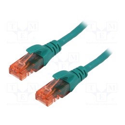 10 pcs : DK-1612-010/G - Patch cord, U/UTP, 6, stranded, CCA, PVC, green, 1m, 26AWG