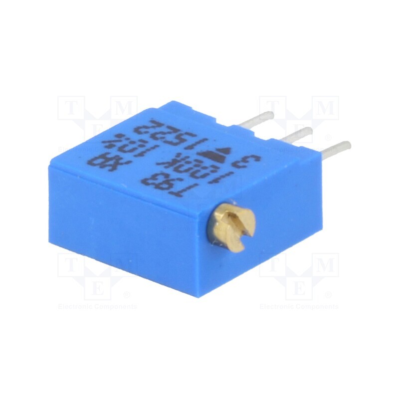 10 pcs : T93XA104KT20 - Potentiometer: mounting, multiturn, 100kΩ, 500mW, THT, ±10%, linear