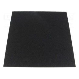 10 pcs : 038-0016 - Conductive foam, ESD, L: 305mm, W: 305mm, Thk: 6mm, polyurethane