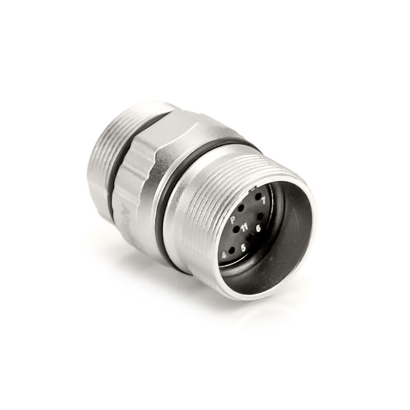 1 pcs - Amphenol Circular Connector, 12 Contacts, Cable Mount, M23 Connector, Socket, Male, IP67, MotionGrade Series