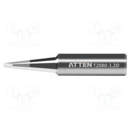 10 pcs : T2080-1.2D - Tip, chisel, 1.2mm, for soldering iron, ST-2080D