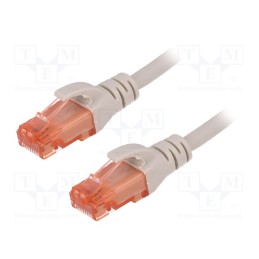 10 pcs : DK-1617-005 - Patch cord, U/UTP, 6, stranded, Cu, LSZH, grey, 0.5m, 26AWG