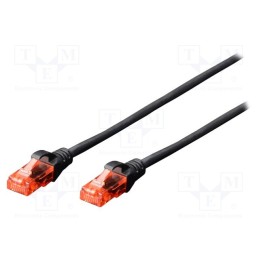 10 pcs : DK-1617-005/BL - Patch cord, U/UTP, 6, stranded, Cu, LSZH, black, 0.5m, 26AWG