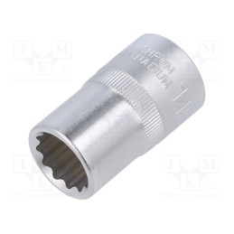 10 pcs : T4690M 14 - Socket, 12-angles,socket spanner, 1/2', Chrom-vanadium steel
