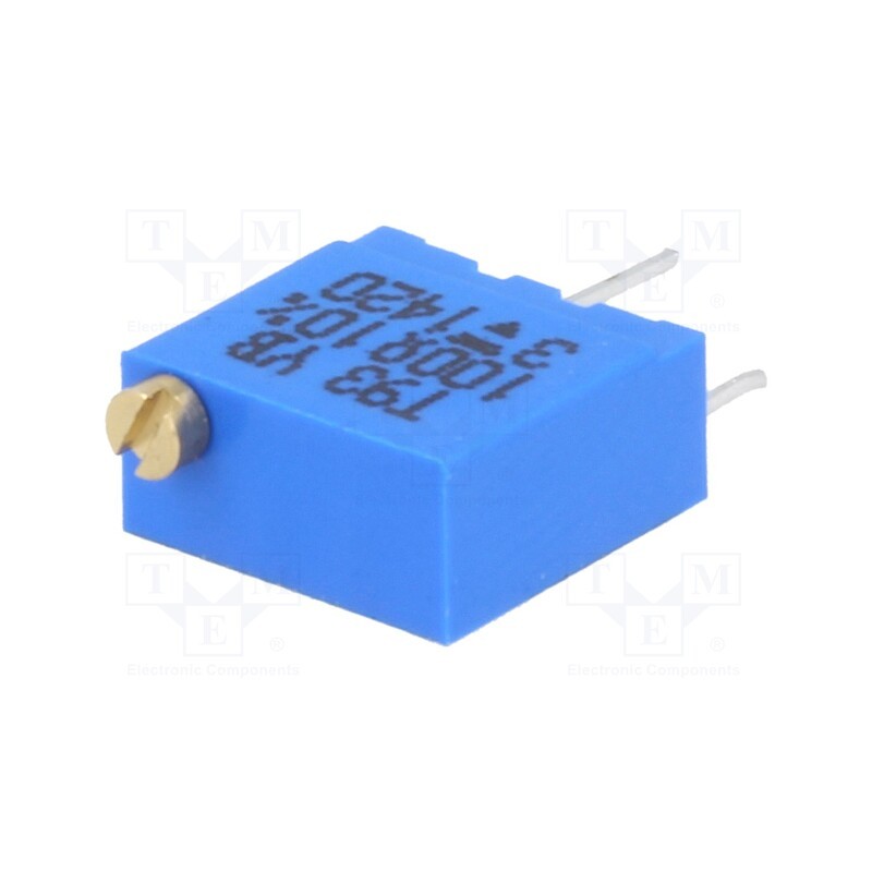 10 pcs : T93YB101KT20 - Potentiometer: mounting, multiturn, 100Ω, 500mW, THT, ±10%, linear