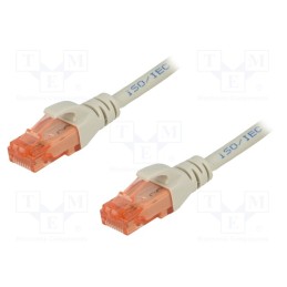 10 pcs : DK-1617-015 - Patch cord, U/UTP, 6, stranded, Cu, LSZH, grey, 1.5m, 26AWG