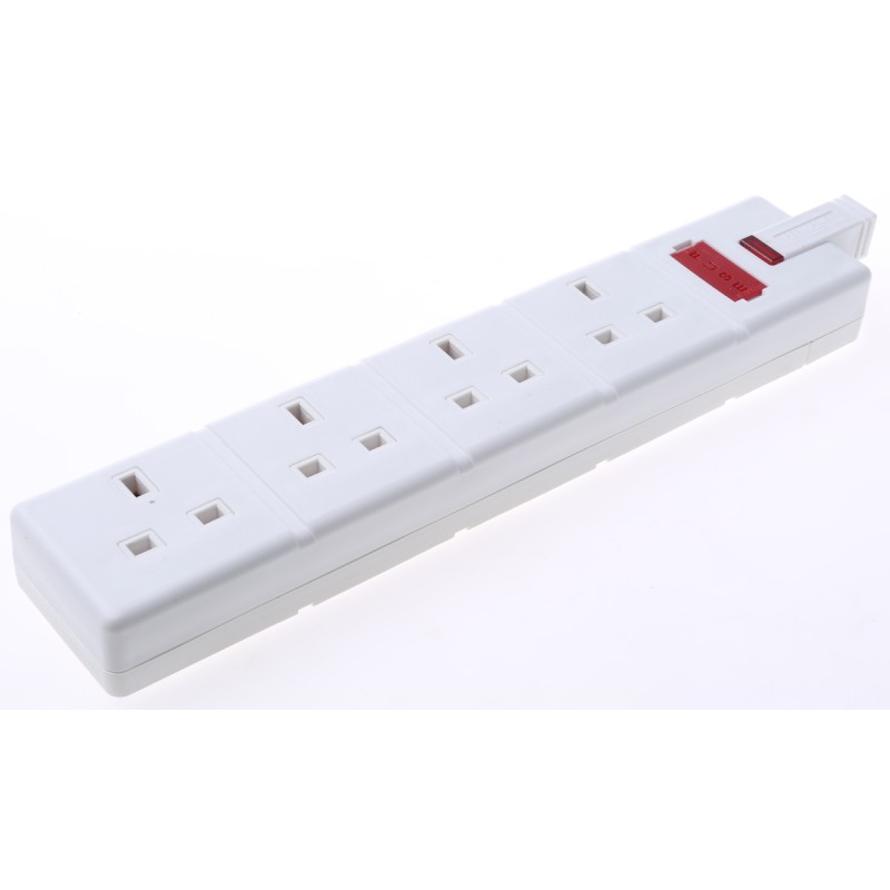 1 pcs - RS PRO 4 Socket Type G - British Trailing Socket, 240 V