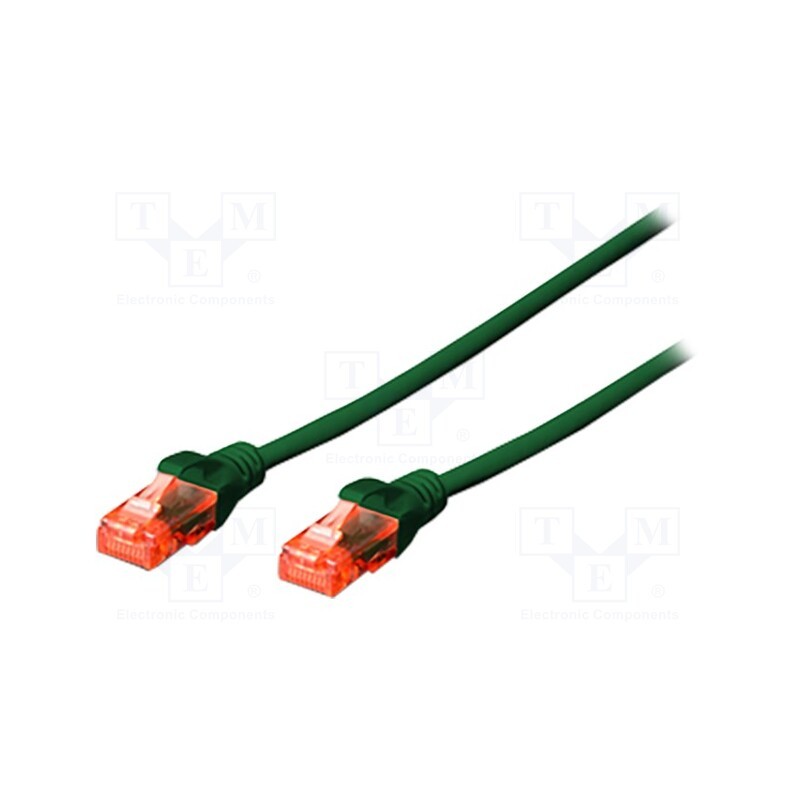 10 pcs : DK-1617-020/G - Patch cord, U/UTP, 6, stranded, Cu, LSZH, green, 2m, 26AWG
