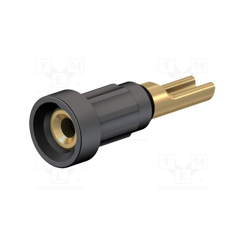 10 pcs : 23.1010-21 - Connector: socket 1mm, black, 20A, soldered, Type: insulated, 30VAC