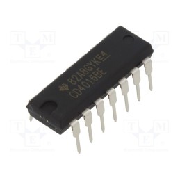 10 pcs : NTE4016B - IC: analog switch, multiplexer, Ch: 4, Outputs: 1, DIP14, 3÷18VDC