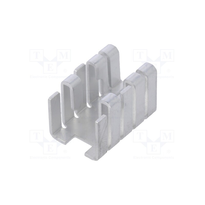 10 pcs : ATS-PCBT1085 - Heatsink: extruded, U, TO220, black, L: 19mm, W: 12.8mm, H: 12.8mm