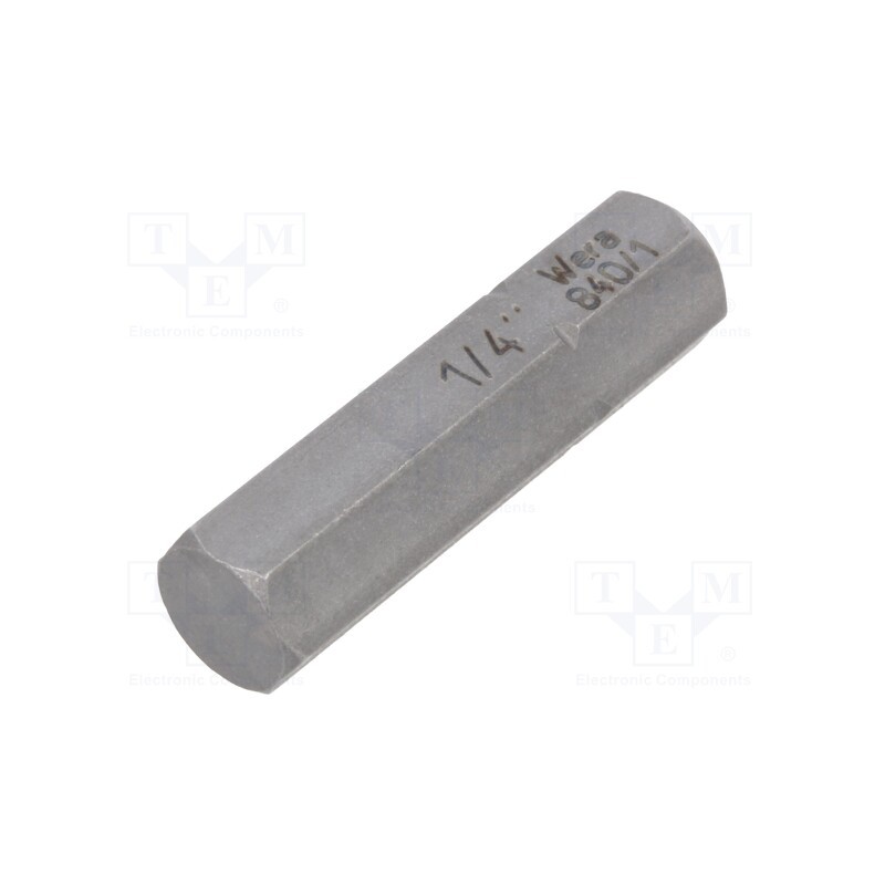 10 pcs : 5135076001 - Screwdriver bit, Hex Plus key, HEX 1/4', Overall len: 25mm