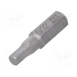 10 pcs : 5135074001 - Screwdriver bit, Hex Plus key, HEX 5/32', Overall len: 25mm