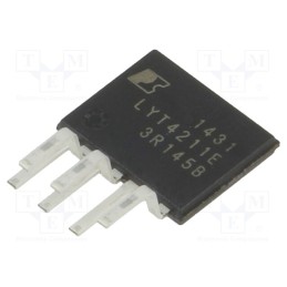 10 pcs : LYT4211E2 - IC: PMIC, AC/DC switcher,LED driver, 85÷132V, Ubr: 670V, eSIP-7C