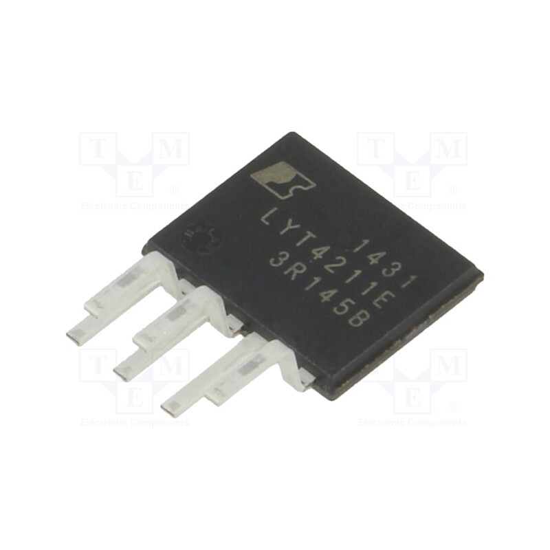 10 pcs : LYT4211E2 - IC: PMIC, AC/DC switcher,LED driver, 85÷132V, Ubr: 670V, eSIP-7C
