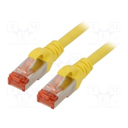 10 pcs : DK-1644-005/Y - Patch cord, S/FTP, 6, stranded, Cu, LSZH, yellow, 0.5m, 27AWG
