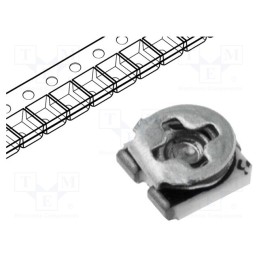 50 pcs : - Potentiometer: mounting, single turn, 50kΩ, 100mW, SMD, ±25%