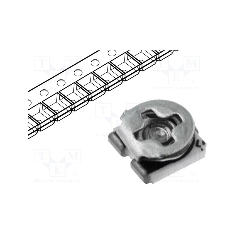 50 pcs : - Potentiometer: mounting, single turn, 50kΩ, 100mW, SMD, ±25%