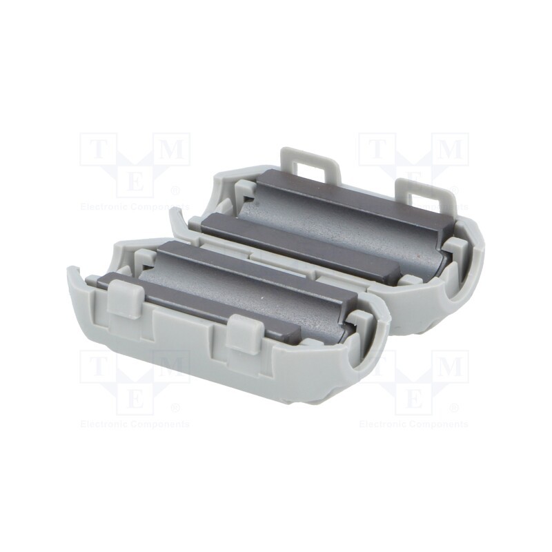 10 pcs : ZCAT1730-0730A - Ferrite: two-piece, on round cable, A: 30mm, B: 23mm, C: 7mm, grey