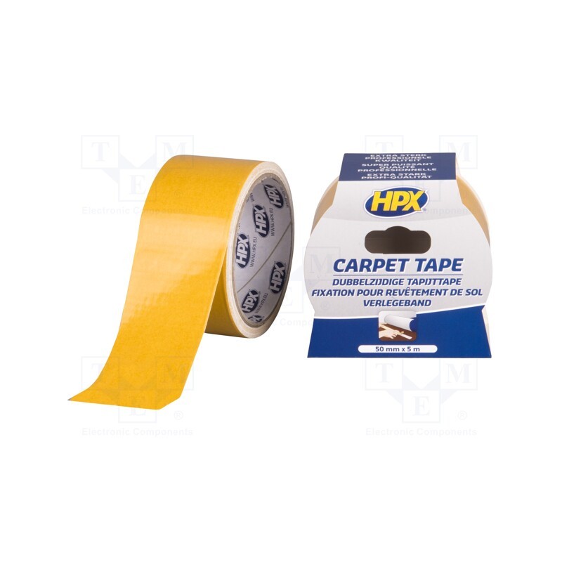 10 rol : CT5005 - Tape: fixing, W: 50mm, L: 5m, double-sided, white