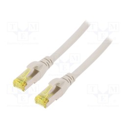 10 pcs : DK-1644-A-0025 - Patch cord, S/FTP, 6a, stranded, Cu, LSZH, grey, 0.25m, 26AWG
