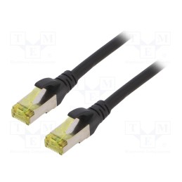 10 pcs : DK-1644-A-0025/BL - Patch cord, S/FTP, 6a, stranded, Cu, LSZH, black, 0.25m, 26AWG