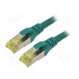 10 pcs : DK-1644-A-005/G - Patch cord, S/FTP, 6a, stranded, Cu, LSZH, green, 0.5m, 26AWG