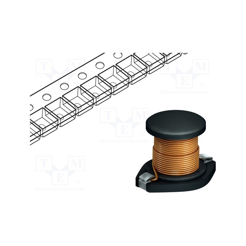 10 pcs : PISPHV-101M-04 - Inductor: ferrite, SMD, 100uH, 1.65A, 220mΩ, ±20%, 13x9.55x8mm