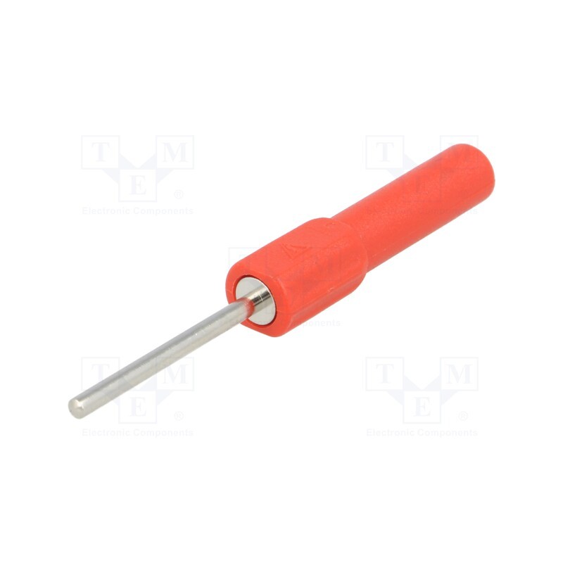 10 pcs : 66.9076-22 - Probe tip, 19A, red, Tip diameter: 2mm, Socket size: 4mm