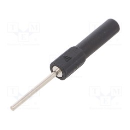 10 pcs : 66.9076-21 - Probe tip, 19A, black, Tip diameter: 2mm, Socket size: 4mm