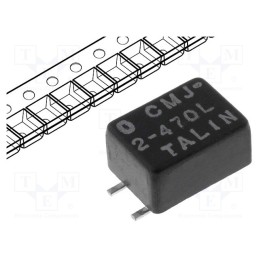 10 pcs : CMJ-2-470 - Inductor: wire, SMD, 500mA, 130mΩ, Induct.of indiv.wind: 47uH