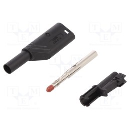 10 pcs : LAS S WS SW - Plug, 4mm banana, 24A, 1kVDC, black, 0.5÷2.5mm2, on cable, 3mΩ