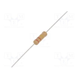 500 pcs : CF2W-220K 5% - Resistor: carbon film, THT, 220kΩ, 2W, ±5%, Ø5x15mm, axial