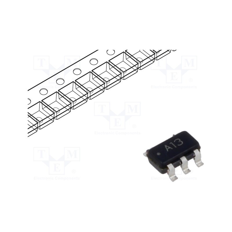 10 pcs : LMV321M5/NOPB - IC: operational amplifier, 1MHz, 2.7÷5.5V, Ch: 1, SOT23-5