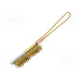 10 pcs : 496.85 - Brush, wire, brass, metal, 235mm