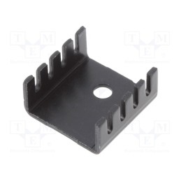 10 pcs : ATS-PCB1009 - Heatsink: extruded, U, TO220, black, L: 19mm, W: 19mm, H: 9.5mm, 10°C/W