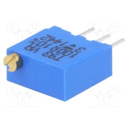 10 pcs : T93YA101KT20 - Potentiometer: mounting, multiturn, 100Ω, 500mW, THT, ±10%, linear