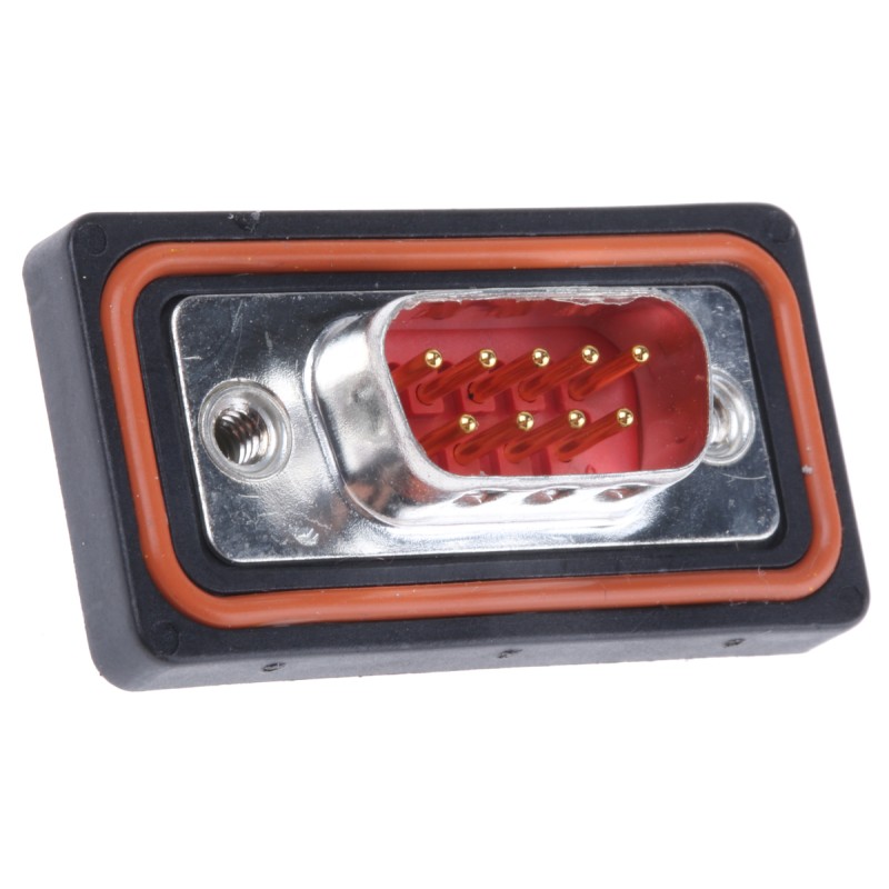 1 pcs - FCT from Molex FWD 9 Way Panel Mount D-sub Connector Plug, 2.84mm Pitch