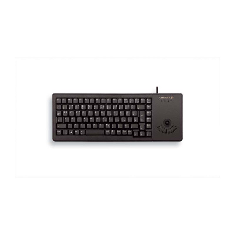 1 pcs - CHERRY Wired USB Trackball Keyboard, AZERTY, Black