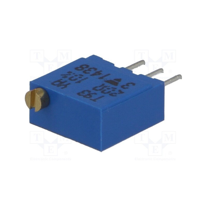 10 pcs : T93YA200KT20 - Potentiometer: mounting, multiturn, 20Ω, 500mW, THT, ±10%, linear