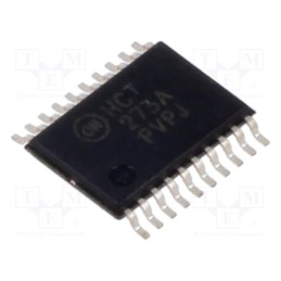 10 pcs : MM74HCT273MTC - IC: digital, octal,D flip-flop, Ch: 8, CMOS,TTL, HCT, SMD, TSSOP20WB
