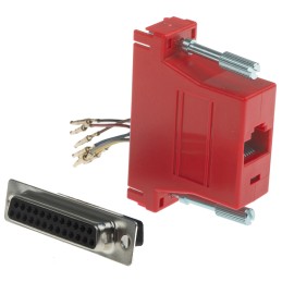 1 pcs - RS PRO D Sub Adapter Female 25 Way D-Sub to Female RJ45