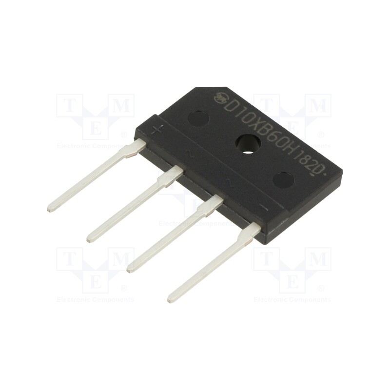 10 pcs : D10XB60H-7000 - Bridge rectifier: single-phase, Urmax: 600V, If: 10A, Ifsm: 170A
