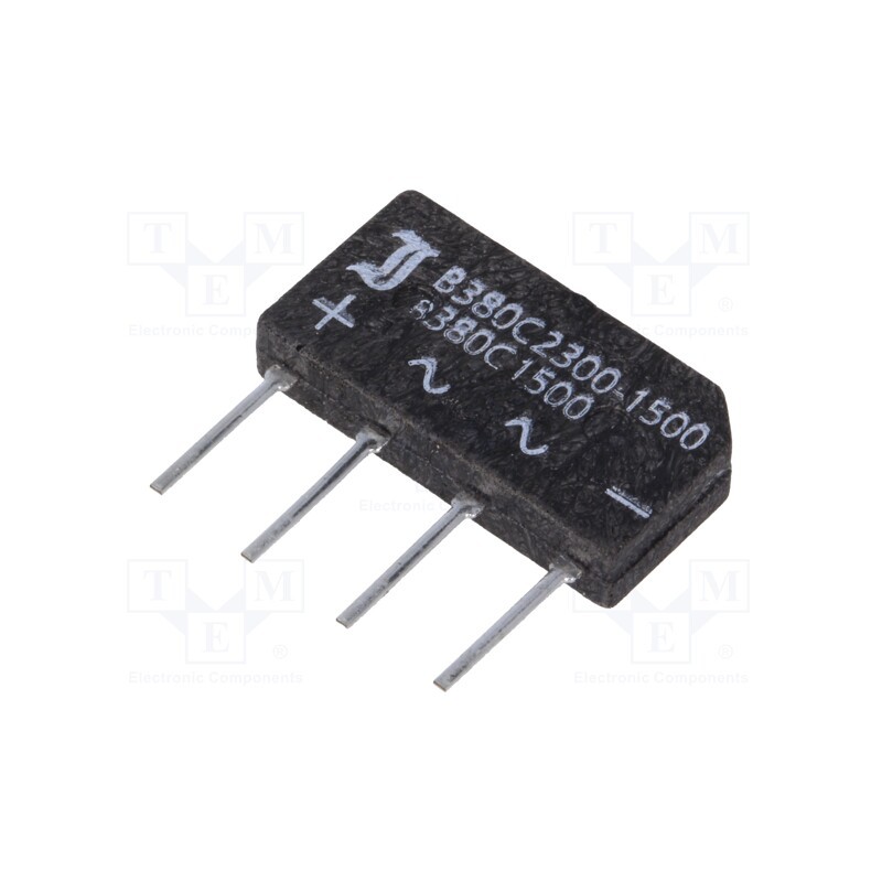 10 pcs : B380C1500A - Bridge rectifier: single-phase, Urmax: 800V, If: 1.5A, Ifsm: 50A