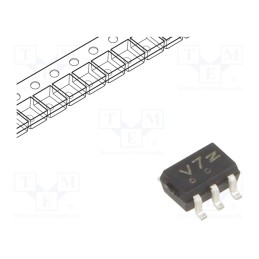 50 pcs : MC74VHC1G07DFT1G - IC: digital, buffer,non-inverting, Ch: 1, CMOS, SMD, SC88A, VHC, 40uA